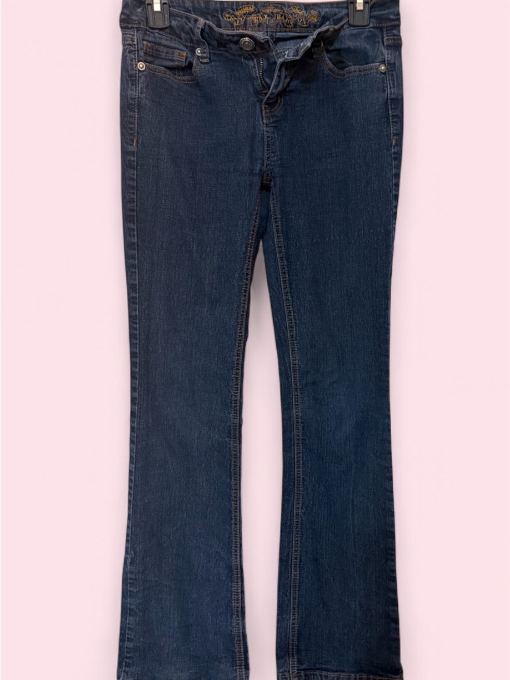 Wax Jean Dark Blue Flare Jeans with Subtle Stretch